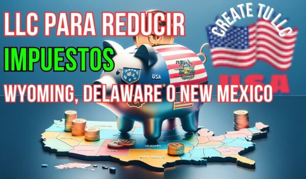 Imagen sobre la LLC mapa de EEUU con un cerdo hucha banderas de EEUU y dinero