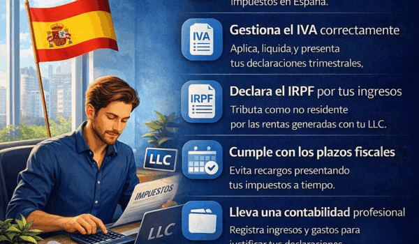 cómo pagar impuestos LLC España