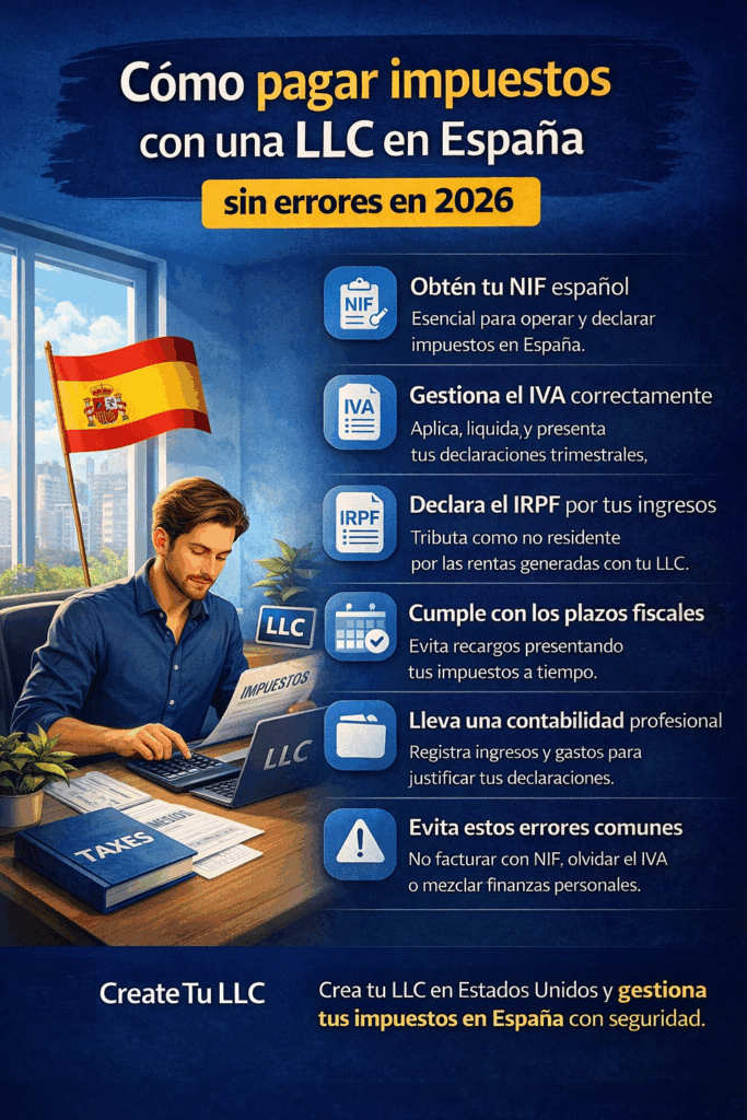 cómo pagar impuestos LLC España