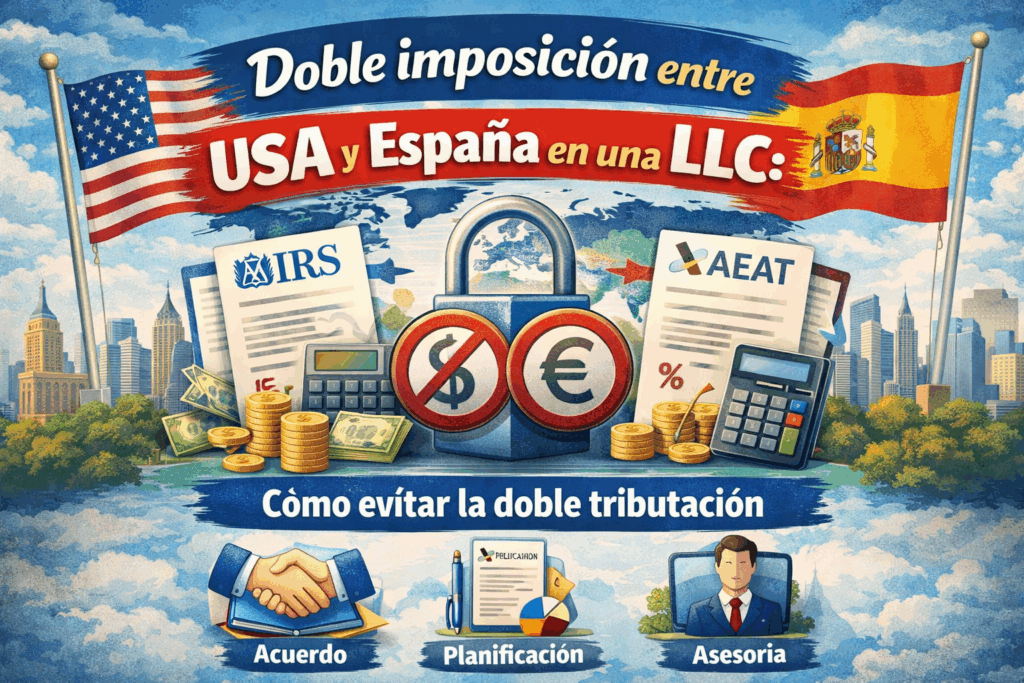 doble imposición USA España LLC Crea tu LLC desde España Optimizacion fiscal 2026 doble imposición USA España LLC