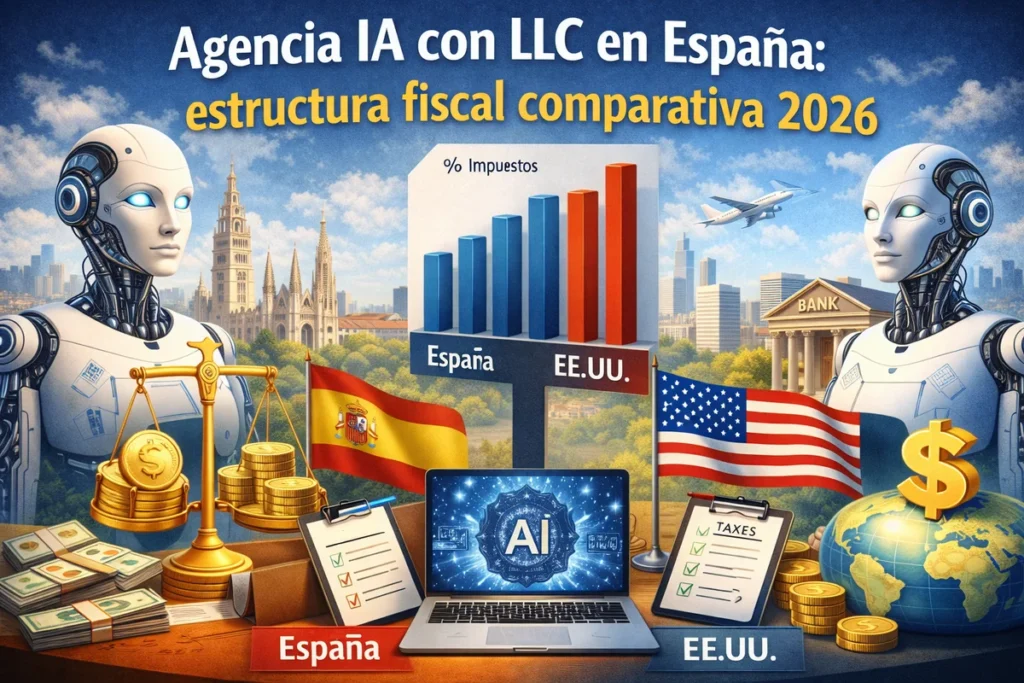 agencia IA LLC España estructura fiscal comparativa