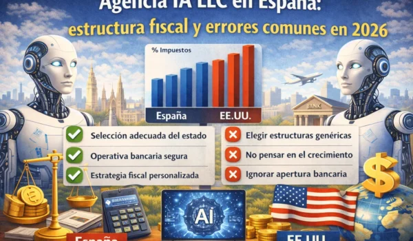 agencia IA LLC España estructura fiscal errores comunes