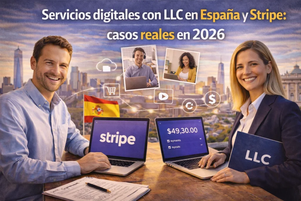 servicios digitales LLC España Stripe casos reales
