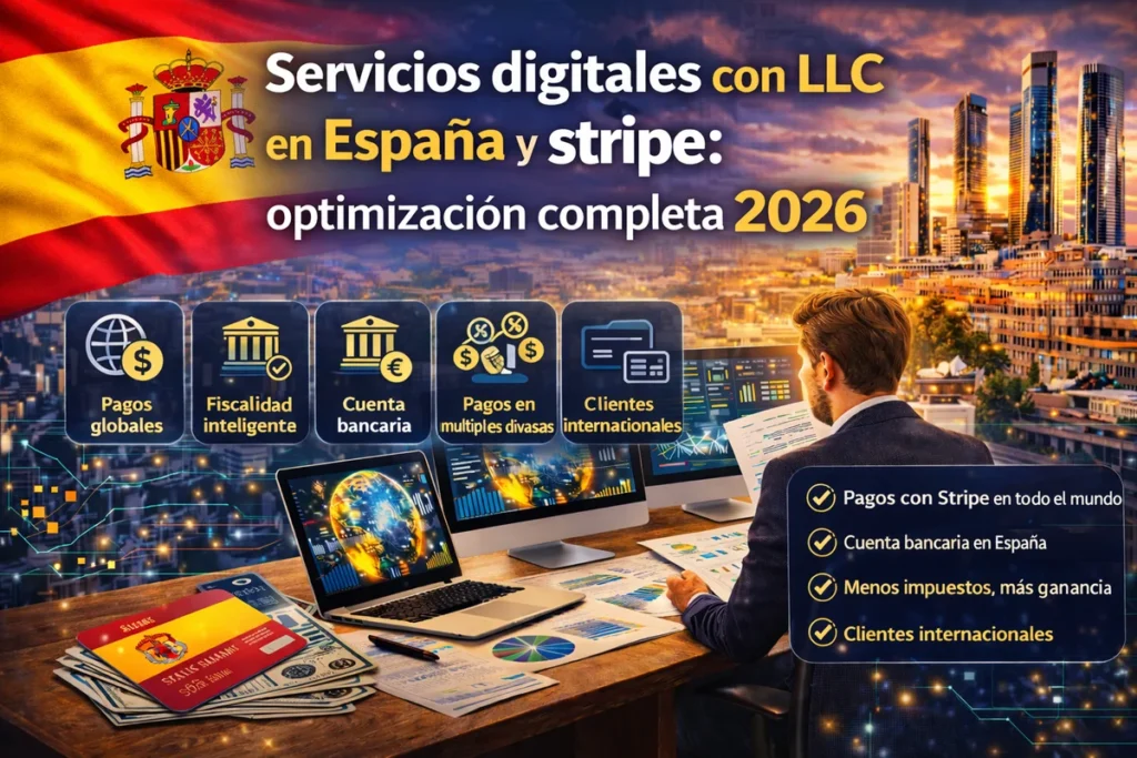 servicios digitales LLC España Stripe optimización