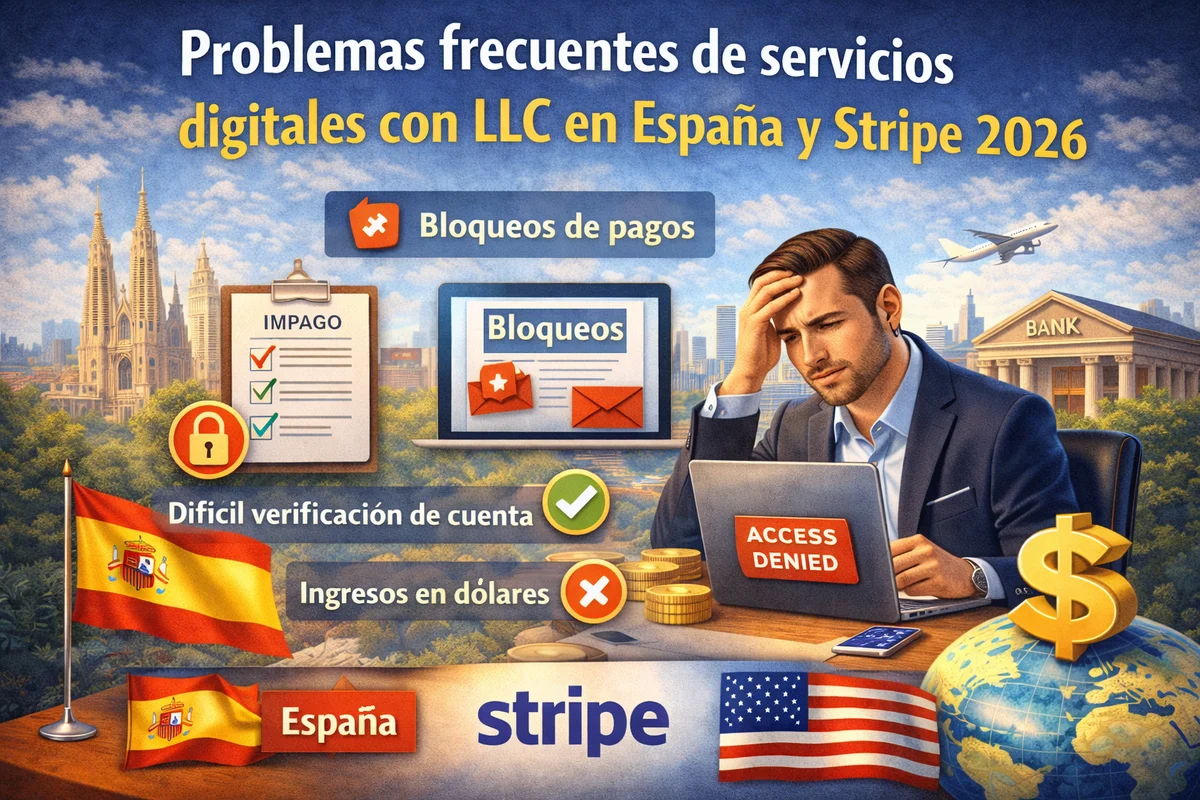 servicios digitales LLC España Stripe problemas frecuentes