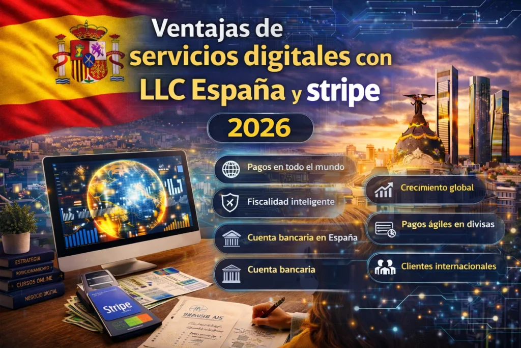 servicios digitales LLC España Stripe ventajas Crea tu LLC desde España Optimizacion fiscal 2026 servicios digitales LLC España Stripe ventajas