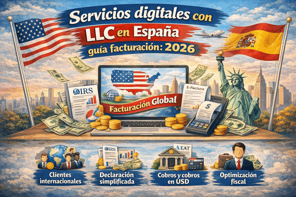 servicios digitales LLC España facturación Crea tu LLC desde España Optimizacion fiscal 2026 servicios digitales LLC España facturación