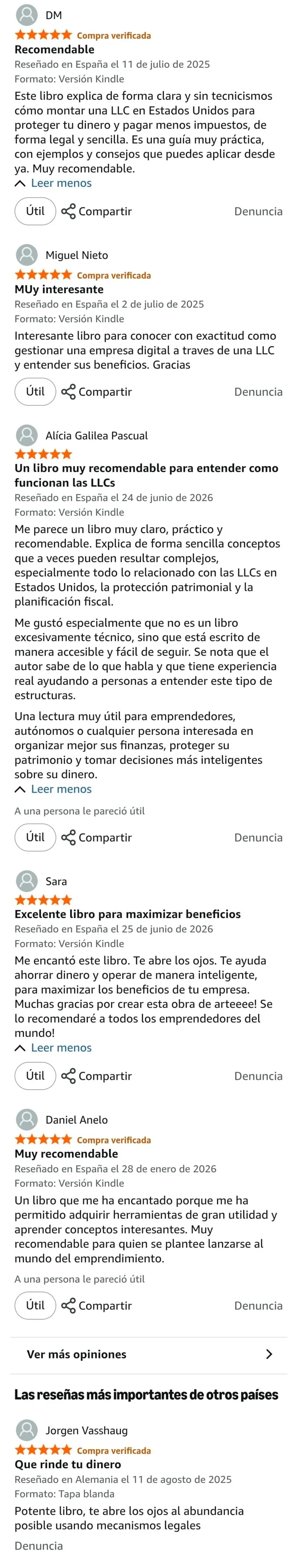 Testimonios de clientes de CreateTuLLC